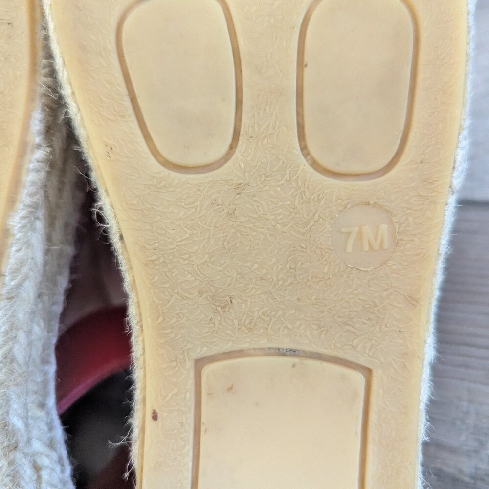 VINCE. Edie Leather Platform Summer Spring Party Beach Espadrille Sandal Red 7 - Picture 9 of 13
